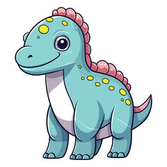 Cute Edmontosaurus Dinosaur Illustration