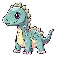 Fototapeta premium Cute Edmontosaurus Dinosaur Illustration