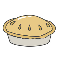A baked pie for Thanksgiving celebration