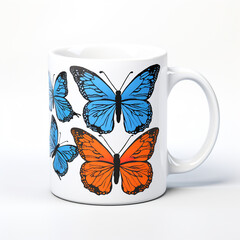 butterfly on mug photo