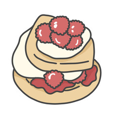 Raspberry Soft cakes with vanilla cream