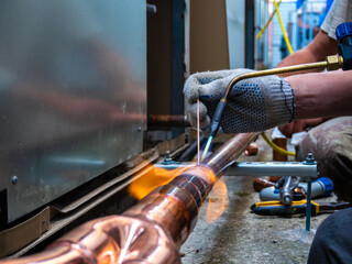 welder working in the workshop