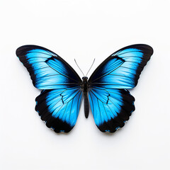 Fototapeta premium multi-colored butterfly close-up on a white background photo