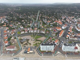 drone plage hardelot et ville