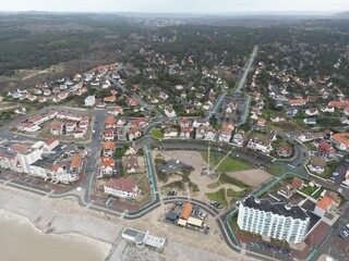 drone plage hardelot et ville