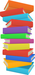 Stack Pile of Books Illustration