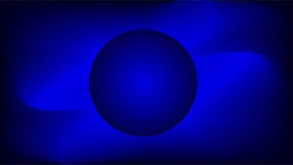 Dark orb placeholder copy space over glowing blue dark background