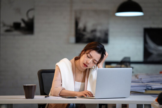 Work overtime tired of young women