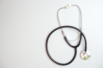 Stethoscope on white background. medical and healthcare concept.