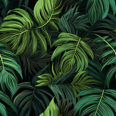  seamless tropical leaves pattern stock vector of tropical leaf pattern tropical leaves