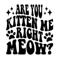 Are You Kitten Me Right Meow svg