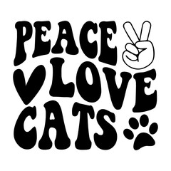 Peace Love Cats svg