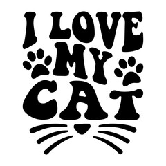 I Love my Cat svg