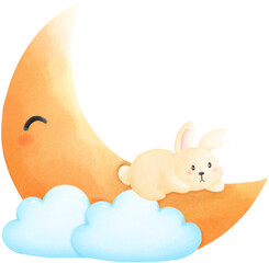 The hare sleeps as a half moon