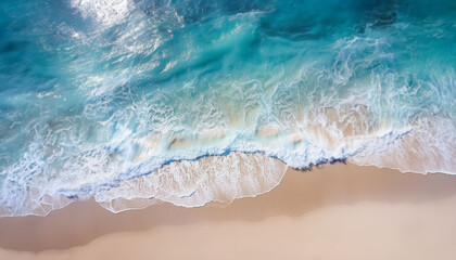 Fototapeta na wymiar white sand beach with water wave