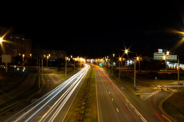 night traffic at night