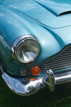 Blue Aston Martin DB IV car 1962