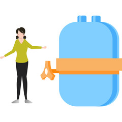 Water storage Vector Illustration that can be easily modified or edit

