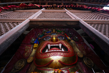 A landscape of Swet Bhairav at Kathmandu Durbar Square, Nepal