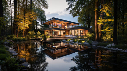 Obraz premium garden at night