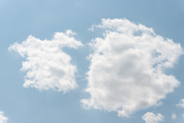 two clouds in the sky