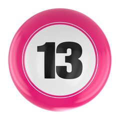 Ball Number 3D Render
