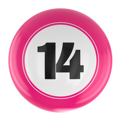 Ball Number 3D Render
