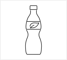 Doodle water plastic bottle icon Sketch clipart Vector stock illustration EPS 10