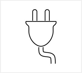 Doodle electric icon Hand drawn line Sketch vector stock illustration EPS 10