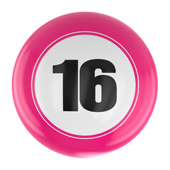 Ball Number 3D Render
