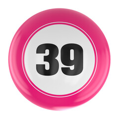 Ball Number 3D Render
