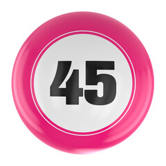 Ball Number 3D Render
