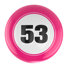 Ball Number 3D Render
