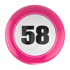 Ball Number 3D Render
