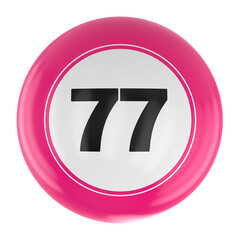 Ball Number 3D Render
