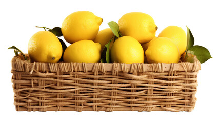 lemons in the rattan basket
