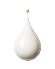 Milk drop isolated on transparent or white background, png