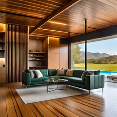 Fototapeta premium modern living room with sofa