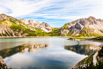 Naklejka premium Lünersee / Vorarlberg