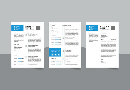 Creative Resume Layout with Cover Letter