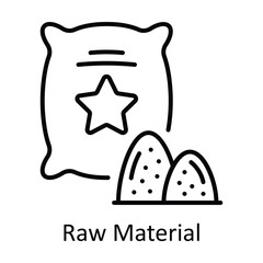 Raw Material Outline Icon Design illustration. Home Repair And Maintenance Symbol on White background EPS 10 File