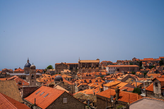 Terracotta roofs in the old town of Dubrovnik, Croatia