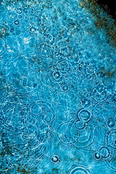 Captivating Aqua Hues: Mesmerizing Pool Ripples in a Serene Nature Setting