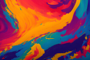 Abstract colorful background, rainbow color painting / illustration. Created with Generative AI	