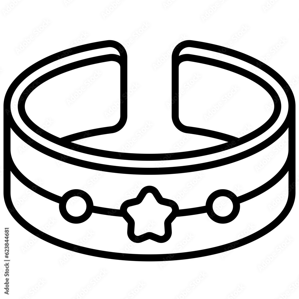 Poster bracelet outline icon