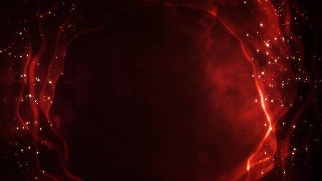 bright red and orange shimmering gentle figures bokeh bg - loop video