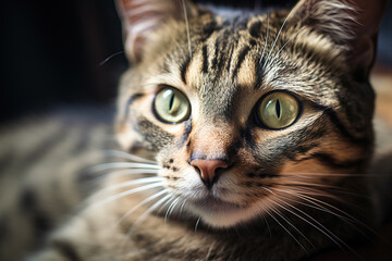 Portrait of a cute and adorable cat