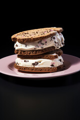 Delicious and sweet ice cream sandwich