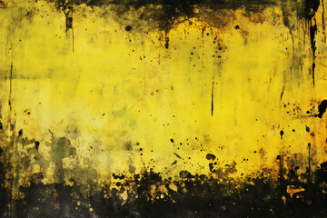 Abstract Yellow and Black Grunge Background