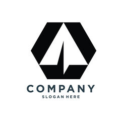 Fototapeta premium Modern Minimalist A Letter Logo Design 